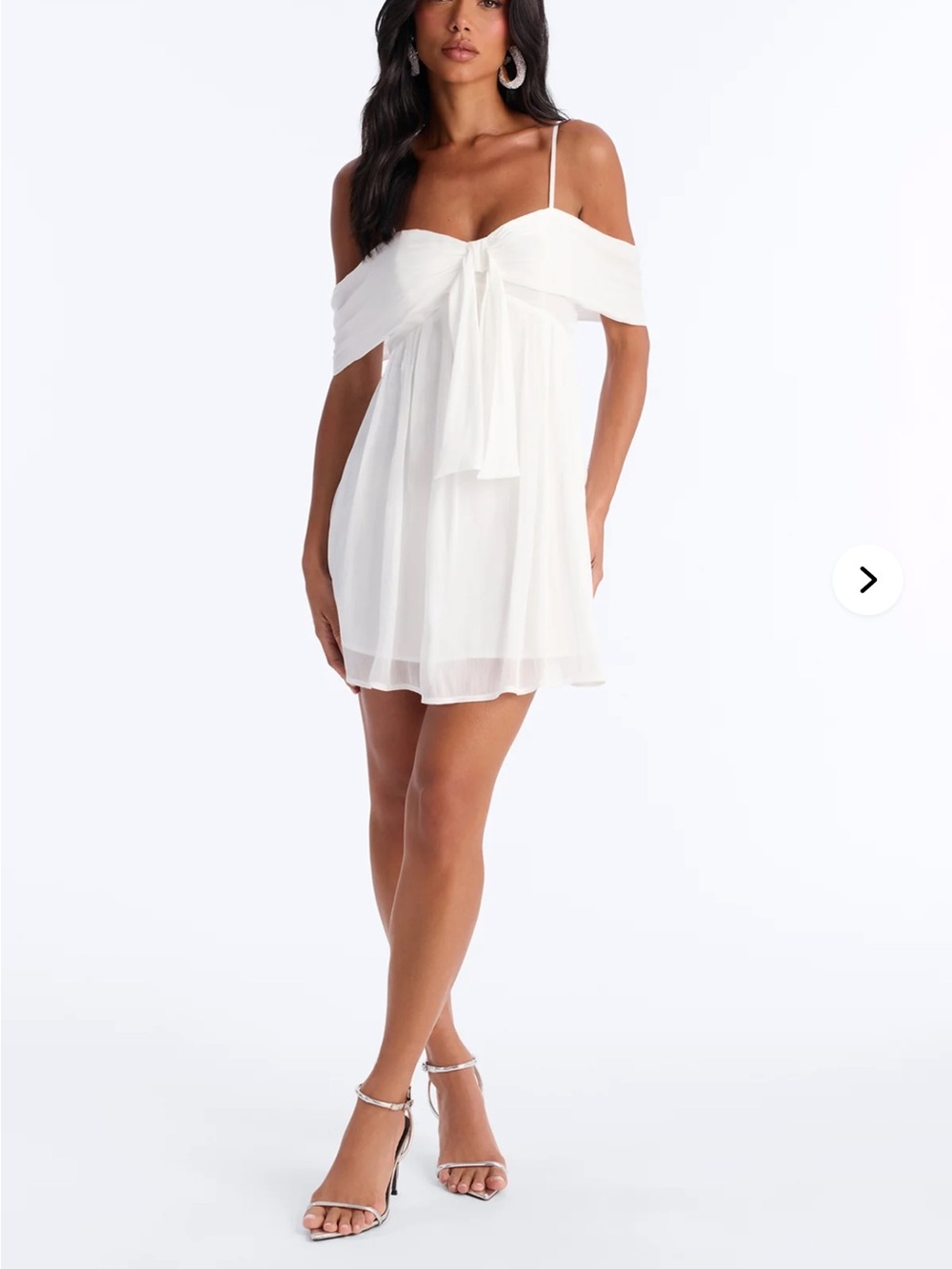 Timeless Pleated Organza Mini Dress - White - FASHION NOVA NWT